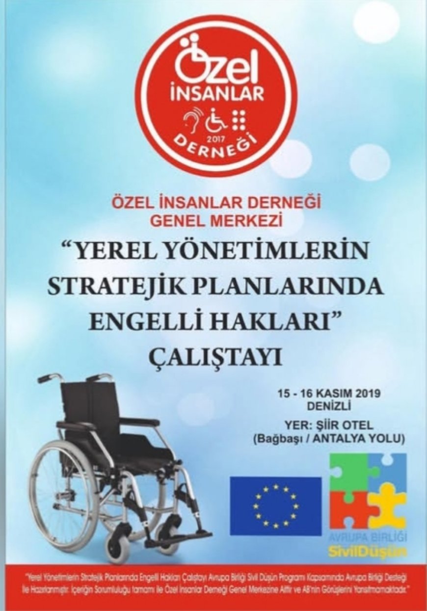 Avrupa Birliği Sivil Düşün Programı çerçevesinde Yerel Yönetimlerin Stratejik Planlarında Engelli Hakları